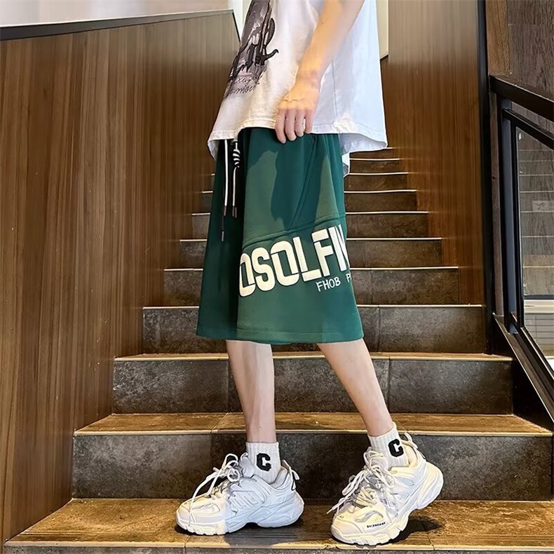 抖音品质同款男士菠萝格短裤休闲运动五分中裤子,男装牛仔裤,星座1013