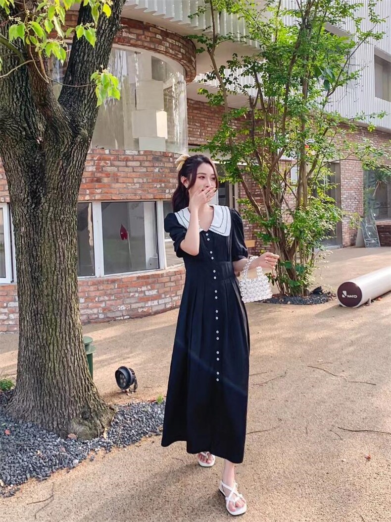 长款连衣裙，女装连衣裙，芷炫