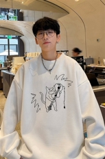 华夫格！华夫格上衣男圆领华夫格卫衣男大码长袖t恤男HY234-特P23，男装T恤，电商B367