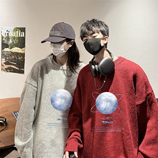 加厚加绒毛衣男大码毛线衣男针织衫男线衫M19241-P45加绒款-P65，男装针织衫/毛衣，电商A040