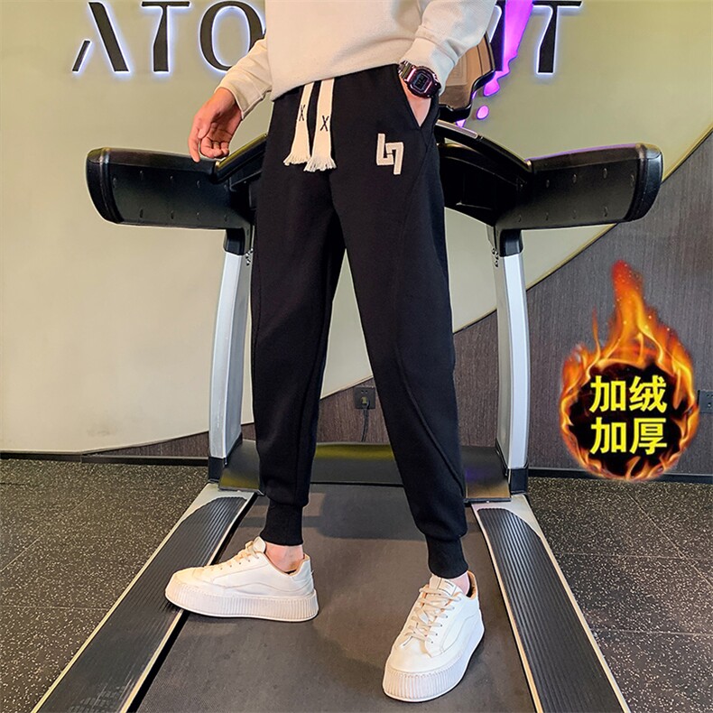 社会精神小伙潮牌加绒卫裤运动休闲裤子DS-B249-KK96-P58-加绒P68,男装休闲裤,星座215（原电商B249）
