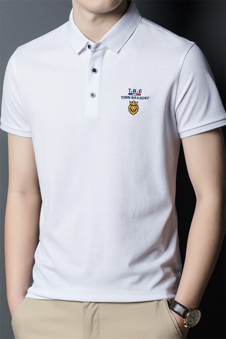 夏季新款男士翻领短袖t恤中年有领男装上衣服休闲POLO衫,男装T恤,电商B212（原钱塘6029）