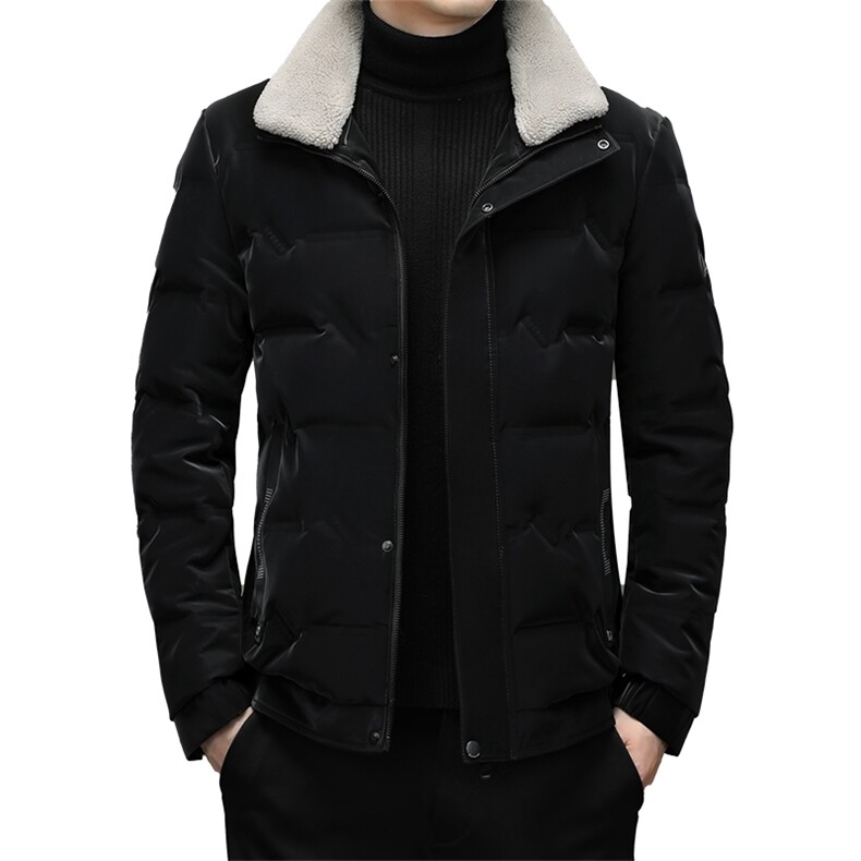 冬季新款羽绒服中年男商务休闲脱卸毛领外套爸爸装ZS218218-P290,男装羽绒服,电商B212（原钱塘6029）