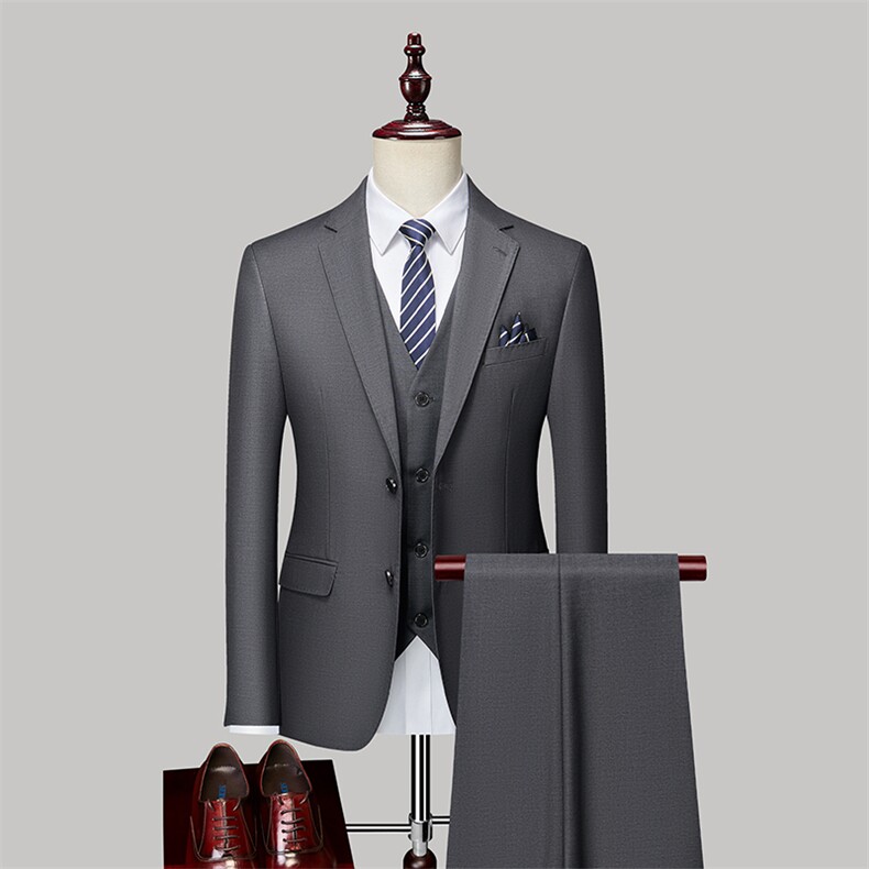 87887-3春秋款男士西服套装三件套礼服通勤男装P215,男装西服,电商B360