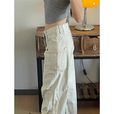 复古cleanfit微喇工装裤男女做旧褶皱宽松直筒休闲裤子K1611，男装工装外套，星座1116A（原606A-3）