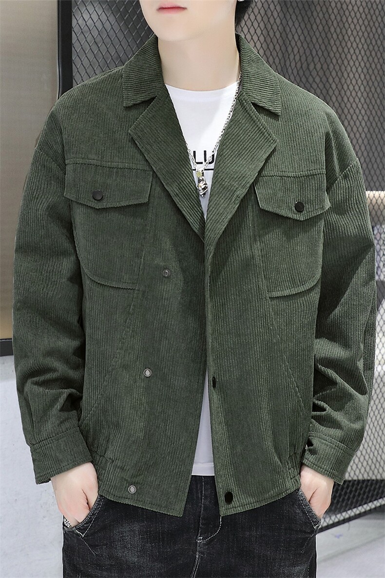 秋冬新款男士翻领灯芯绒休闲西服外套夹克男士上衣JK861-P60,男装夹克,星座1403B
