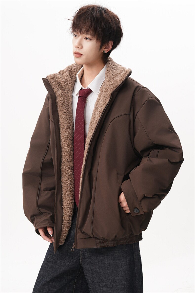 90白鸭绒简约羽绒服男女同款立领毛领羽绒服225-2-Y216-P228,男装羽绒服,星座225-2