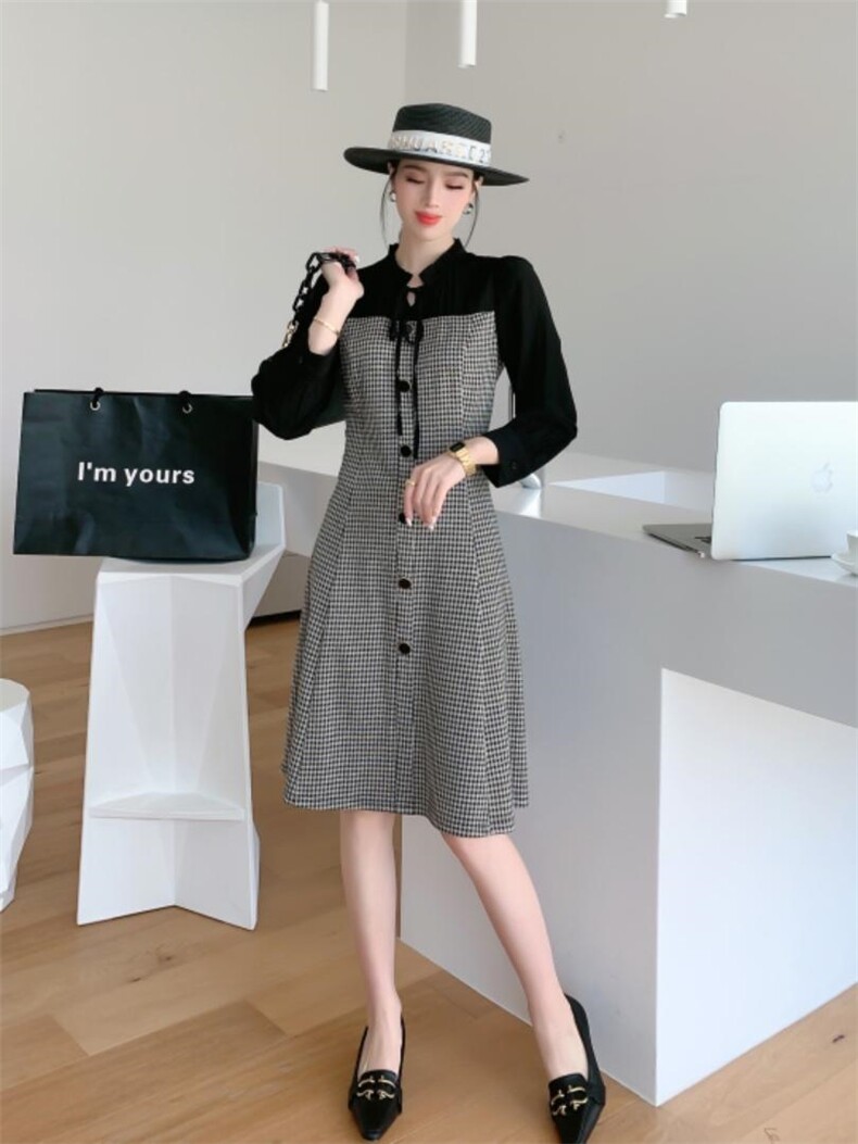 秋装新款连衣裙，女装连衣裙，艾伊贝雪