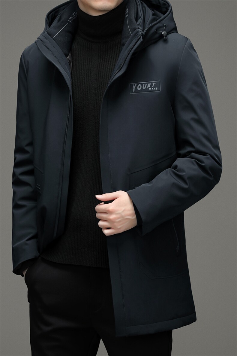 中年男纯色双面穿外套冬装可拆卸帽羽绒服爸爸装MYYL88128-P360,男装羽绒服,电商B212（原钱塘6029）