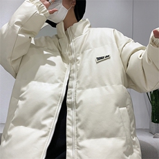 可二开贴标魔术贴可换美式潮牌PU皮棉衣A161-MY2283，男装棉衣，电商A161