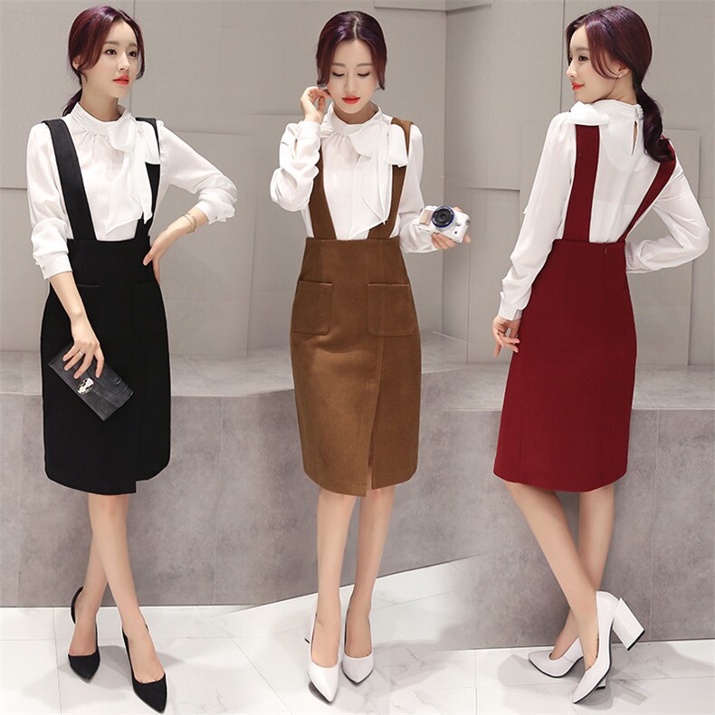 圆领时尚舒适气质半身裙中腰2021年春季中长款背带裙，女装半身裙，卡杰菲