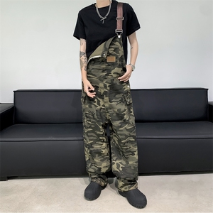 迷彩阔腿裤秋冬新品潮牌个性宽松休闲长裤男B088-P73图片