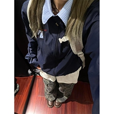 复古条纹双面穿棒球外套女休闲宽松高街机车风夹克JK8730，男装夹克，星座1116A（原606A-3）