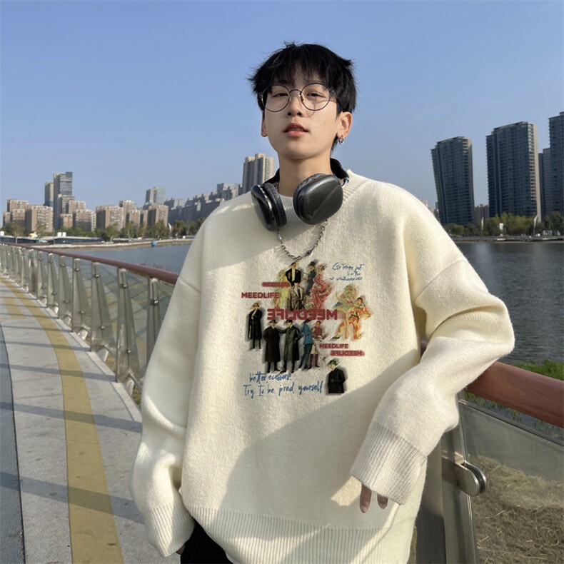 高质量！秋冬季半高领毛衣男士加绒加厚线衣针织衫男DMY537-特P38图片