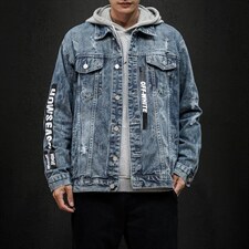 jk302-p95--限价128黑墙牛仔夹克肥仔秋款量足印花大码，男装夹克，星座103A