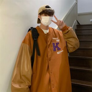 高街ins潮流宽松休闲夹克外套男春秋季新款嘻哈棒球服 W5574-P62图片