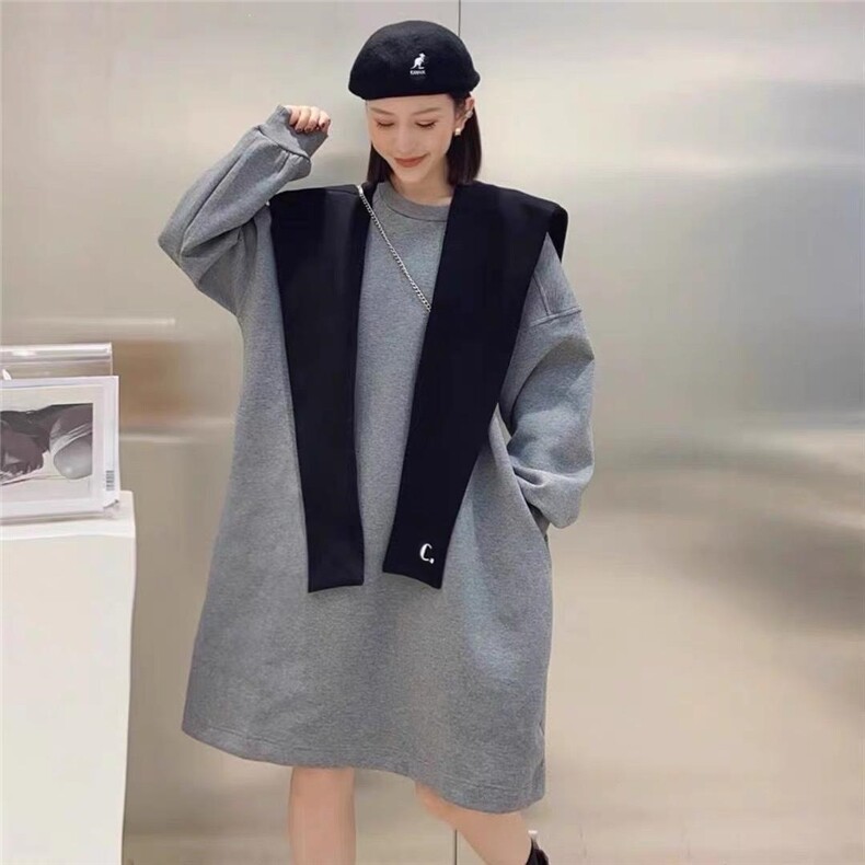 韩版卫衣裙两件套，女装卫衣/绒衫，玩美