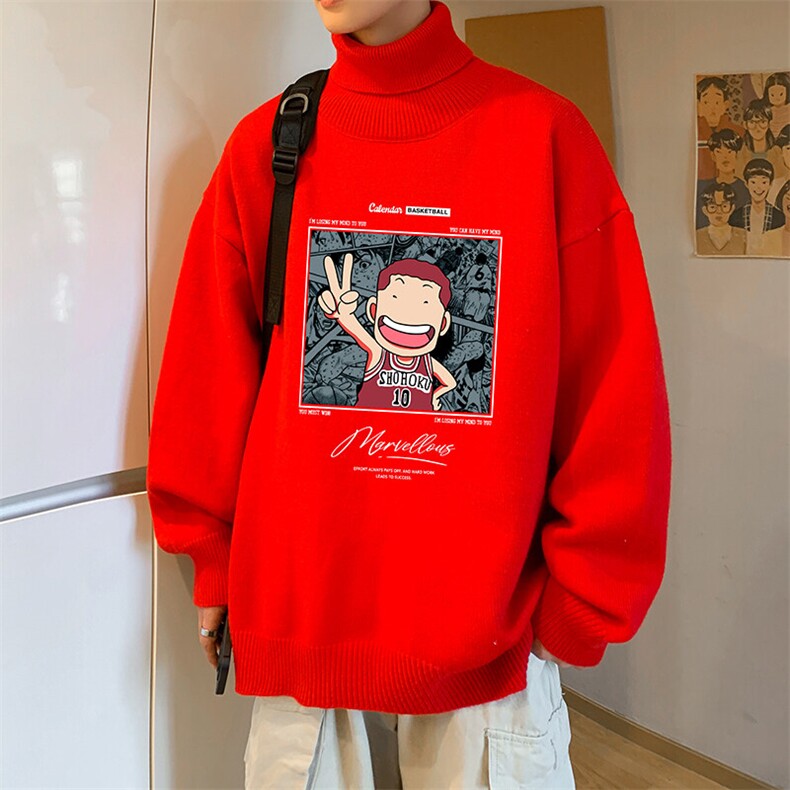 8XL高领毛衣男大码胖子堆堆领打底羊毛衫GM45392-P45加绒款-P65,男装T恤,电商A040