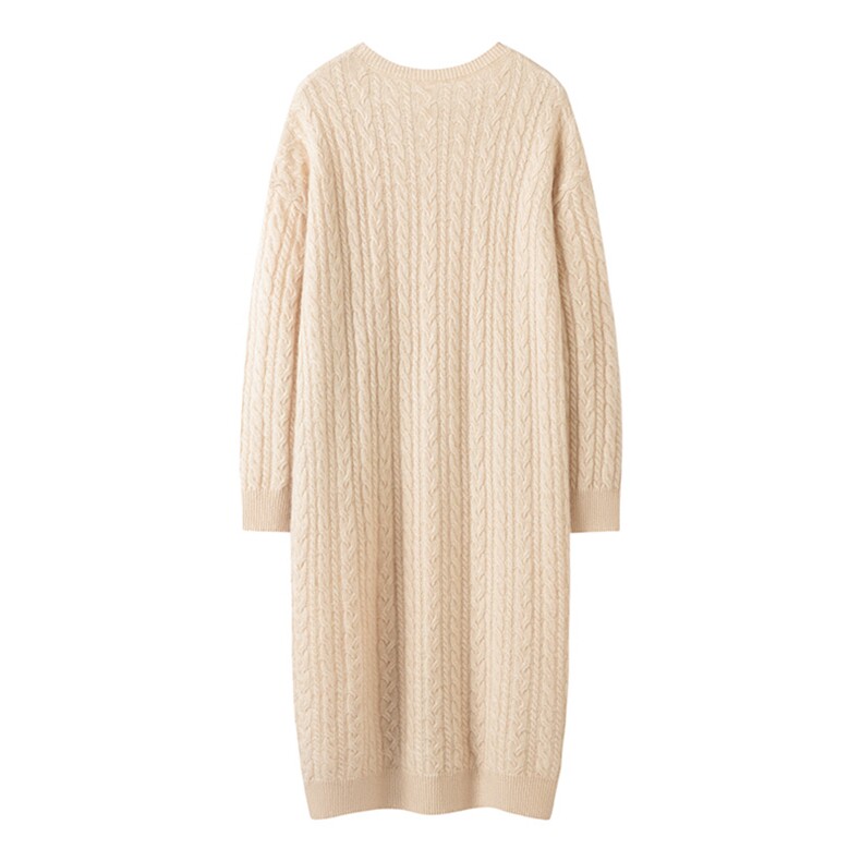 七针全身绞花长毛衣时尚百搭，女装针织衫/毛衣，绒又羊绒