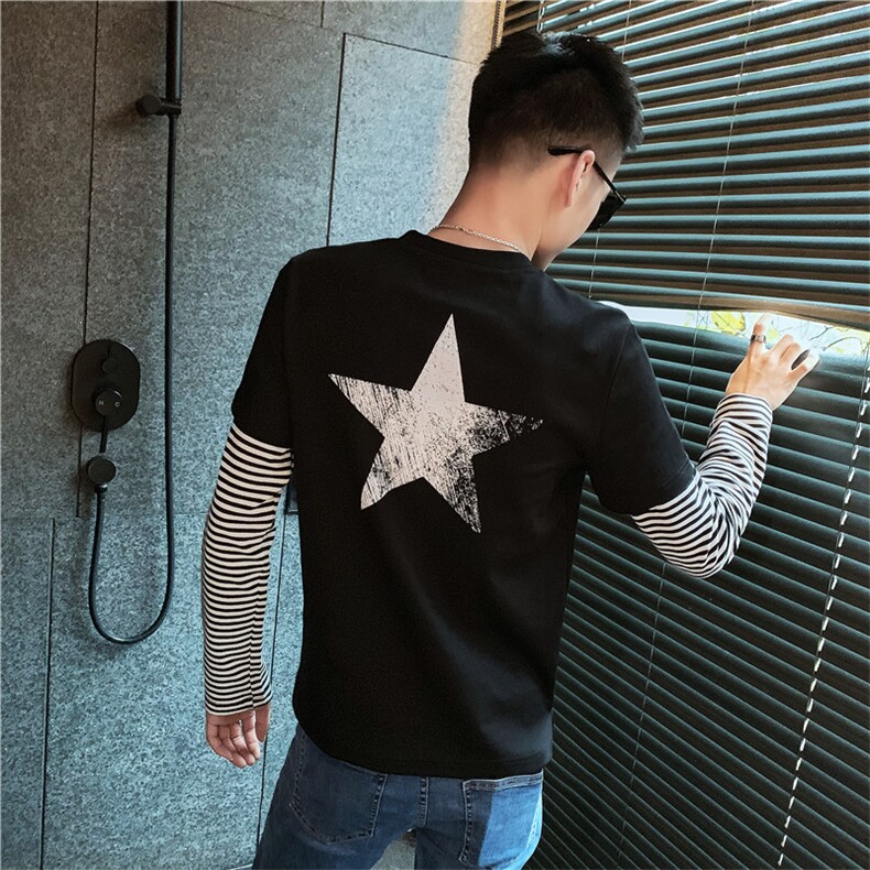 T/ 秋社会小伙痞帅宽松套头韩版网红潮流卫衣男图片