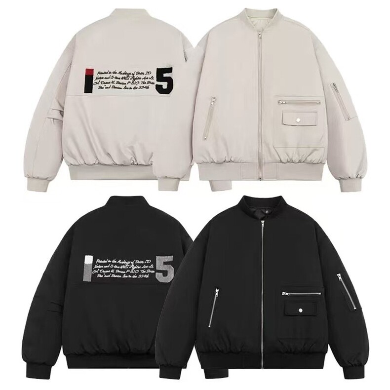 加绒加厚冬男棒球立领棉衣工装大口袋棉袄印花棉服外套MY633P80,男装棉衣,星座1013-1