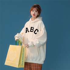 中性风2025秋季新品百搭ins简约宽松情侣连帽卫衣W295P40控58，男装卫衣，A247A