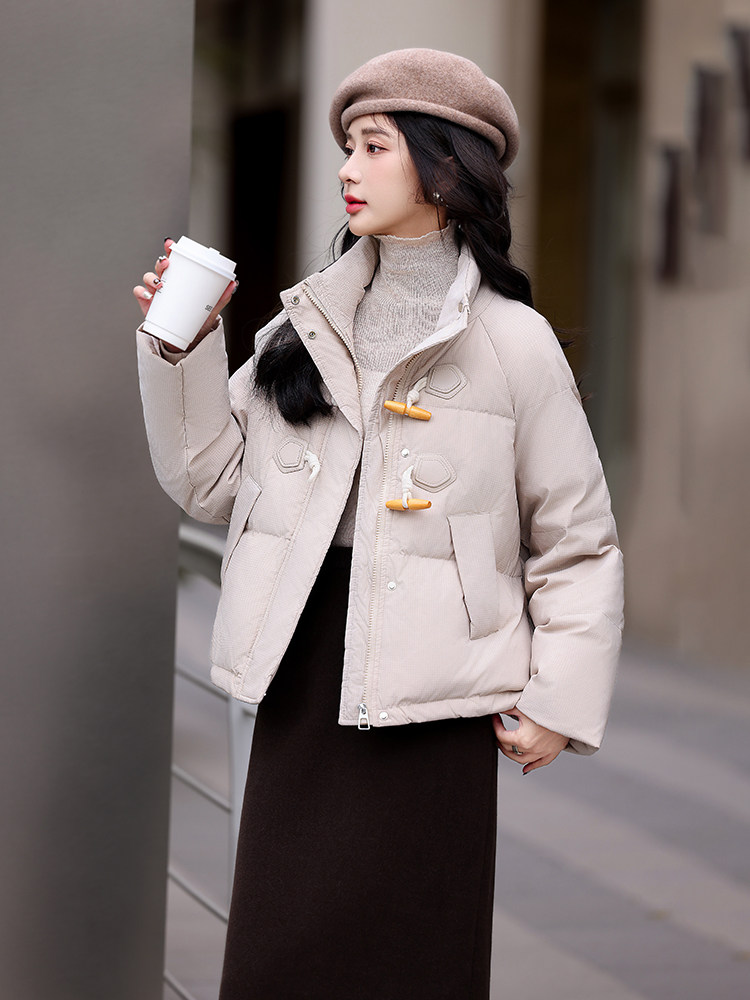 有报告！90%白鸭绒立领羽绒服，档口拿220元,女装羽绒服,天丽