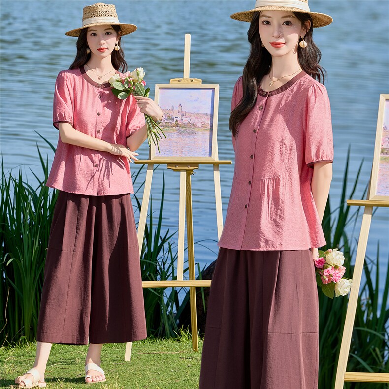 805时尚气质显瘦提花两件套装,女装套装/套裙,罗腾