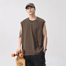 2026新款凉感背心男士夏季宽松大码运动吸汗无袖t恤潮薄健身，男装背心/马甲，电商D215