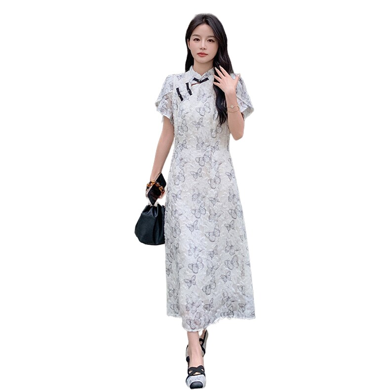 [现货】新品新中式风旗袍改良连衣裙,女装连衣裙,2C269
