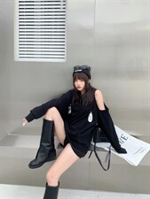 水砖卫衣～黑色，花灰色，女装卫衣/绒衫，LOVELS