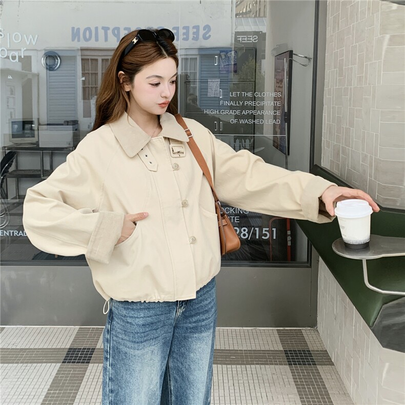 现货--卡其色休闲外套203-2609-P155-K248,女装短外套,浙宝203