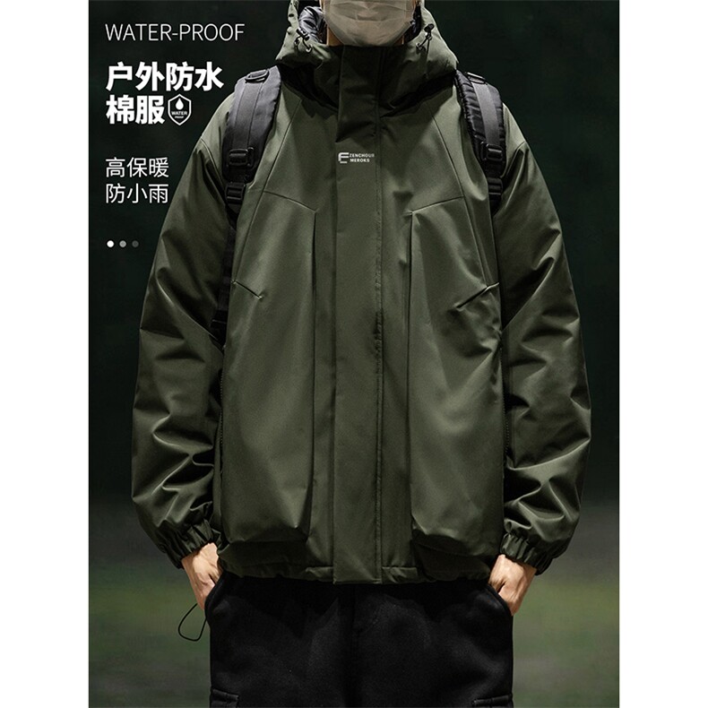 户外冲锋棉服DT2251-TP110控价158冬季防水字母印花棉衣外套男,男装棉衣,电商A102-1