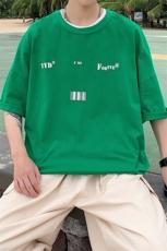 1YYDS/EMO字母图案港风情侣大码M-5XL风短袖男DT7643P25控38，男装T恤，星座226-2