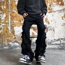 美式ins高街hiphop流苏小众休闲牛仔长裤货号K2308P65控88，男装牛仔裤，电商A063