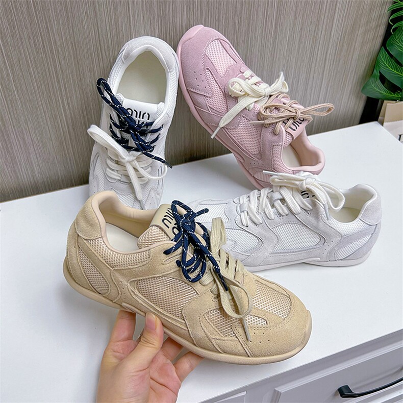 真皮阿甘鞋女2024春夏新款平底潮流运动鞋女透气老爹鞋女休闲女鞋,女鞋休闲鞋,电商A223