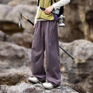 美式抽绳褶皱伞兵工装裤男女复古宽松休闲速干裤K0265-P52图片