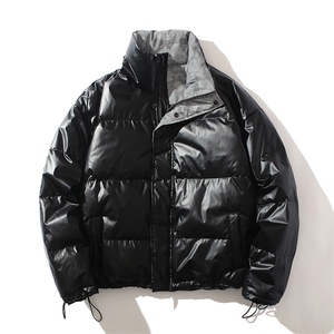日系 白底 90白鸭绒连帽短款羽绒服面包服男028/P340(控399）图片