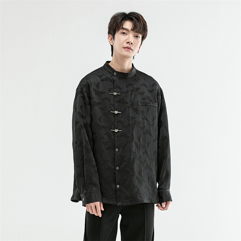 港风新中式浮雕提花金属蝴蝶扣宽松大码男女外套31211，女装短外套，星座305A（原312A-1）