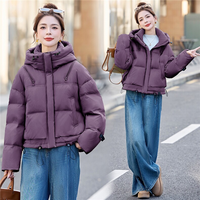 新款冬季连帽羽绒服2025年冬季时尚潮流,女装羽绒服,鑫鑫美