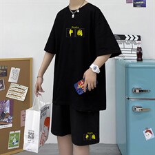 夏季t恤男短袖宽松时尚韩版简约休闲半袖体恤男A161-2-TZ09-P50，男装休闲套装，电商A161-2