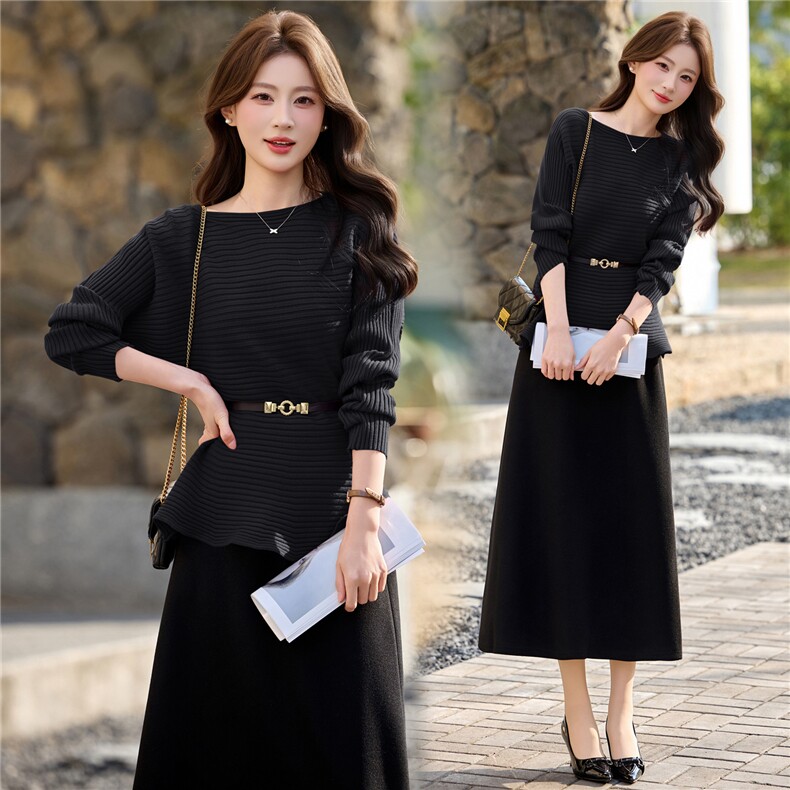 气质高知得体套装裙女2026春季新款气质半身裙一整套新年战袍显瘦，女装套装/套裙，意芙