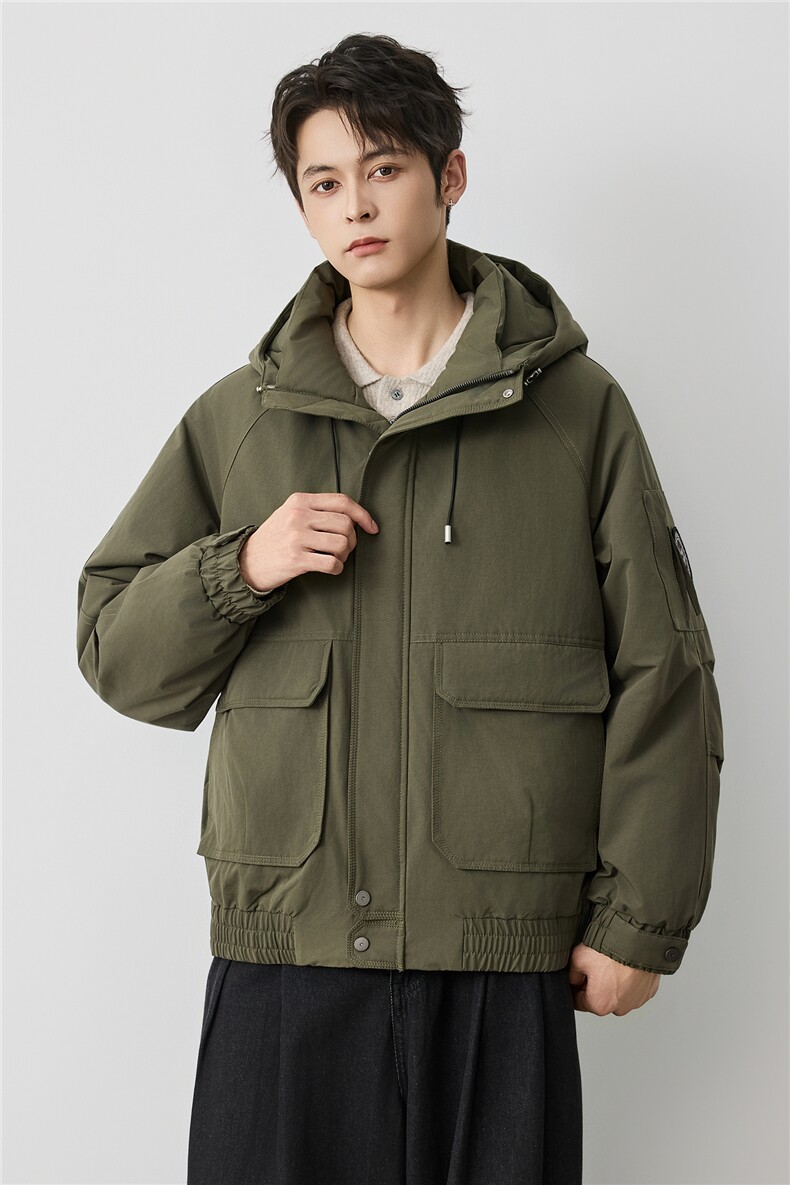 2025男款极简港风连帽短款羽绒服W5901-P248,男装羽绒服,电商D215