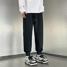 春秋季男士大码纯色卫裤三色可选日系束脚休闲裤C208A-6802-特P48，男装休闲裤，电商C208A