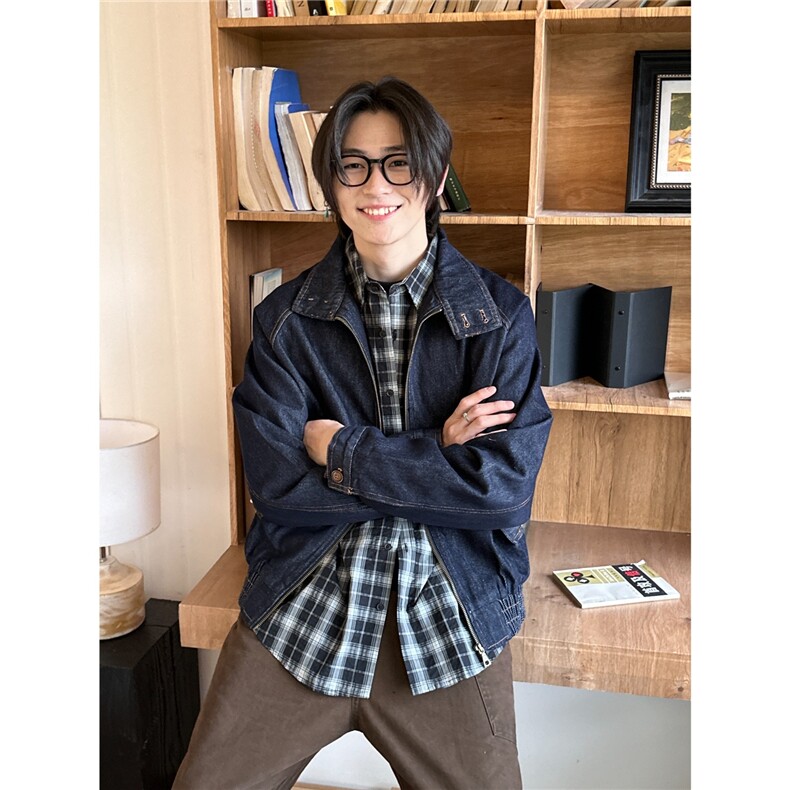 2025春秋冬季简约小众高级感新款百搭牛仔夹克外套男女,男装工装外套,星座1210-1