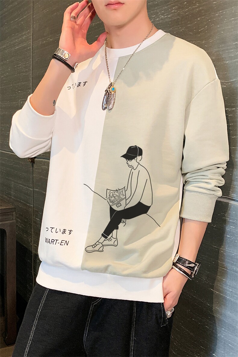 卫衣男外套圆领长袖韩版潮流春秋款潮牌百搭ins宽松DS982T,男装卫衣,电商A102