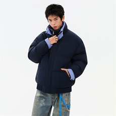冬季新品得物美式潮流高品质格子加绒加厚棉衣外套棉服MY5566-P88，男装棉衣，星座610B-1