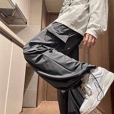 8XL-M特大码冰丝裤男美式工装裤高腰垂感宽松防晒阔腿裤K962P45，男装防晒衣，电商D206-1