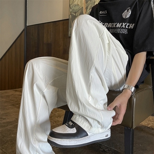 夏季薄款宽松直筒长裤男美式潮牌运动垂感阔腿裤 现货 K7914-P32图片