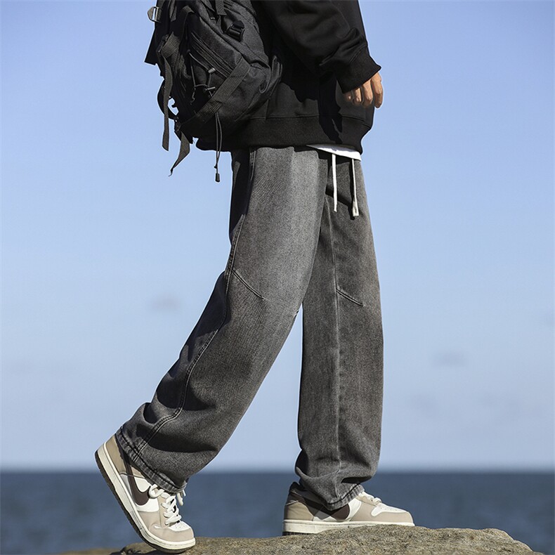 潮流牛仔裤宽松直筒高街美式男款KZ517P50,男装牛仔裤,电商D325